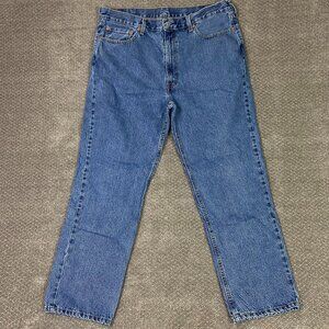 Levi's 505 Regular Fit Straight Leg Jeans Men's 40 x 32 Blue Cotton